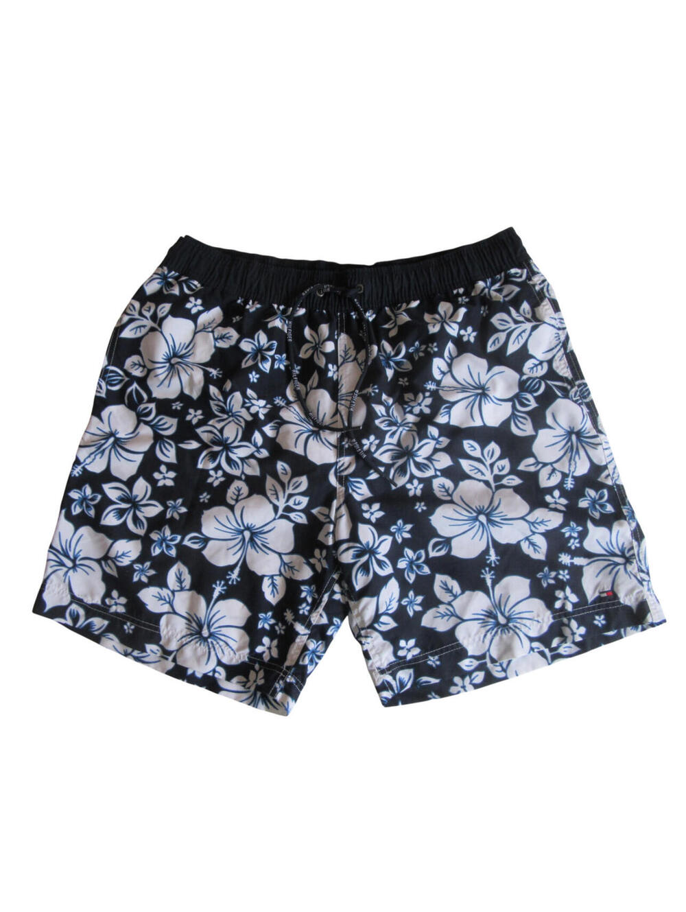 Tommy Hilfiger Mens Tropical Floral Swim Trunks Navy/Blue/White X-Large XL NWT